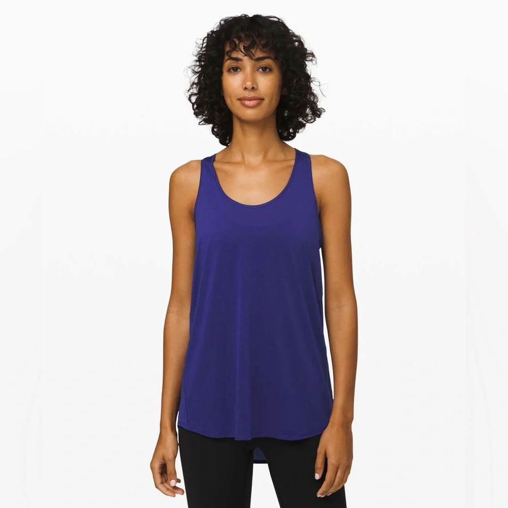 Lululemon Essential Tank *Pleated Larkspur Blue